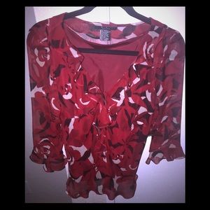 ECI New Your 💯 silk blouse